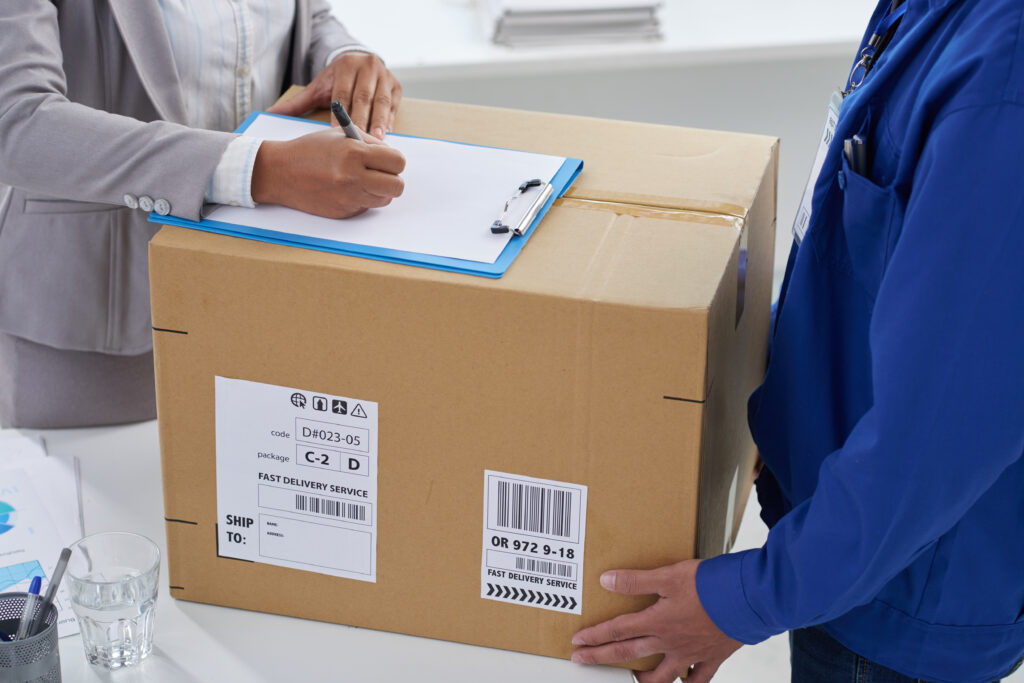 Signing for delivery